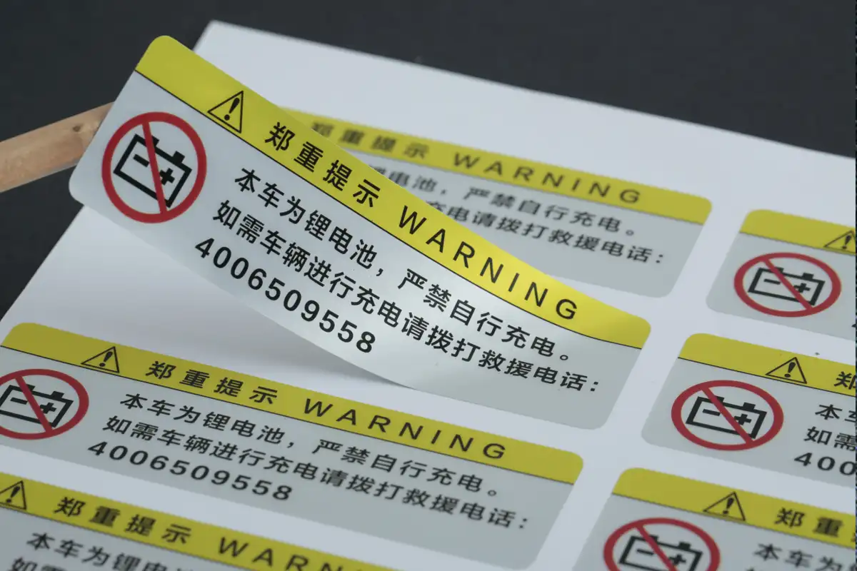 产品不干胶标签